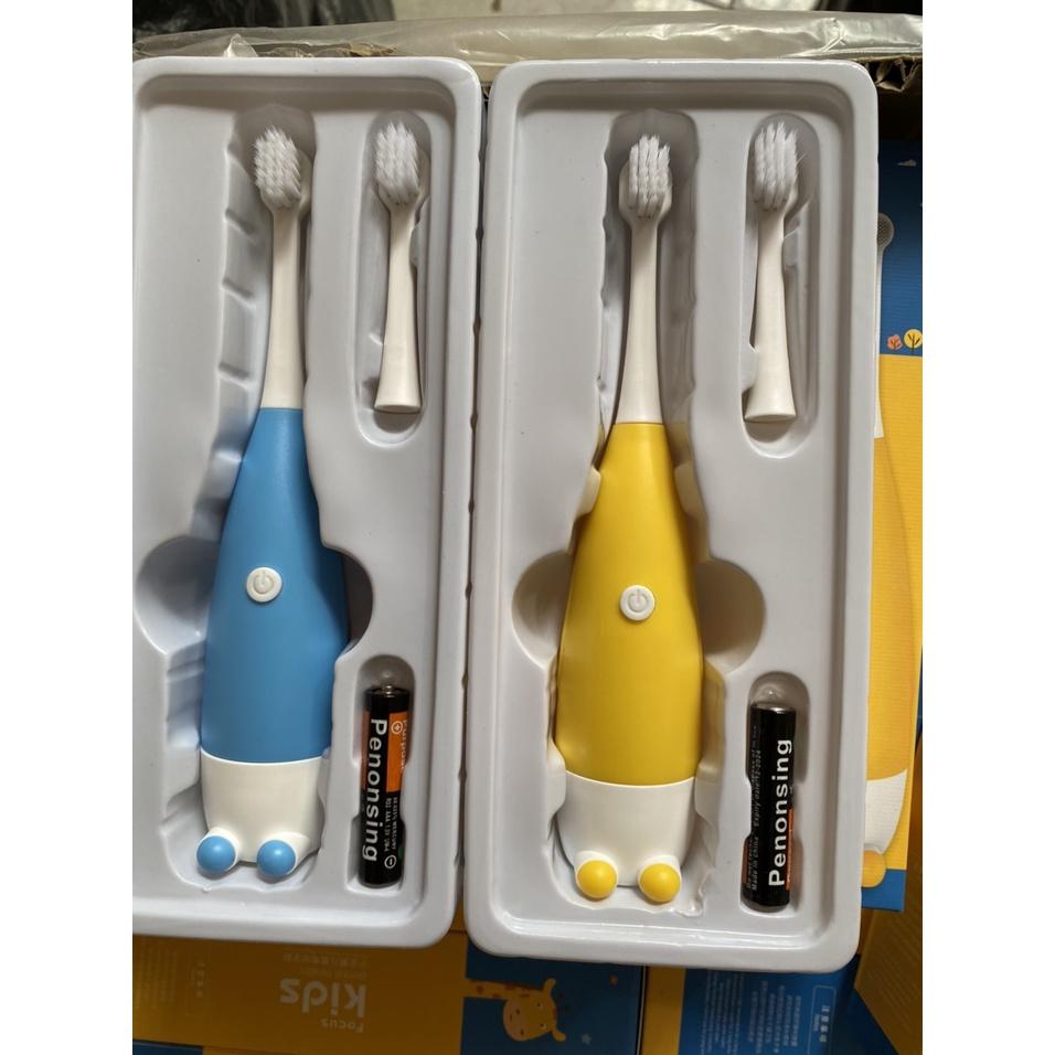 Bàn Chải Đánh Rưng Điện KIDS Cho Bé Yêu - Tặng Kèm Pin và 1 Đầu Bàn Chải