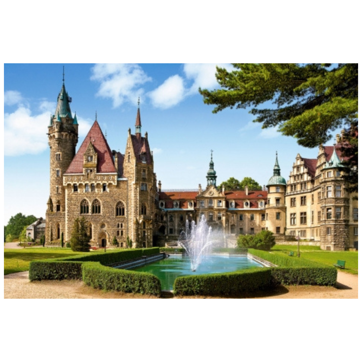 Xếp hình puzzle Moszna Castle, Poland 1500 mảnh CASTORLAND C-150670