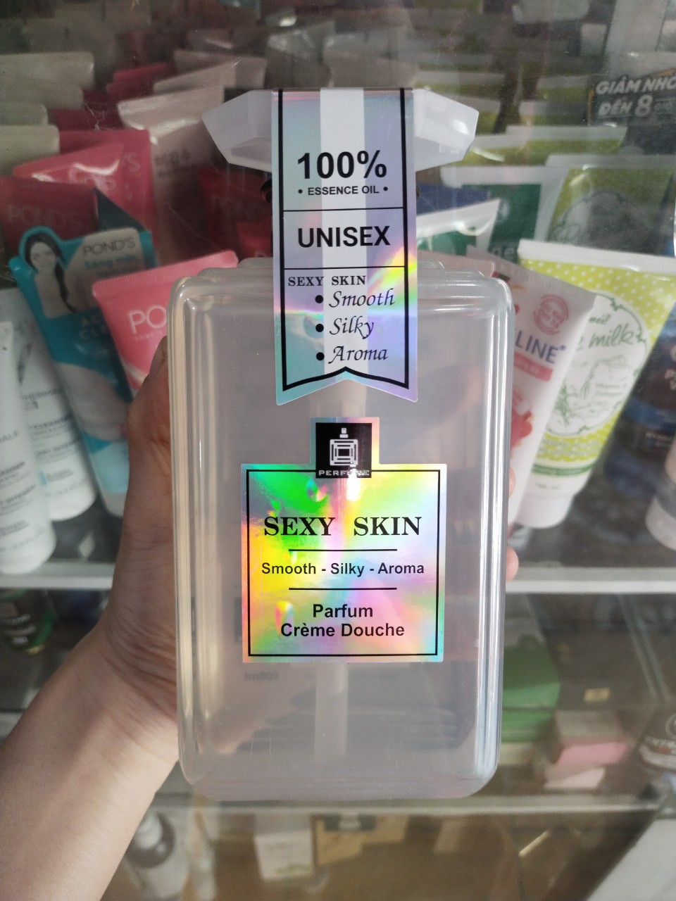 SỮA TẮM NƯỚC HOA SEXY SKIN PHÁP 600ML UNISEX-TRẮNG ( có ảnh thực tế )