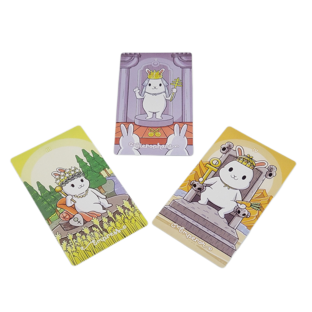 [Size Gốc] Bộ Bài Chubby Bun Tarot 78 Lá Bài 7x12 Cm Tặng Đá Thanh Tẩy