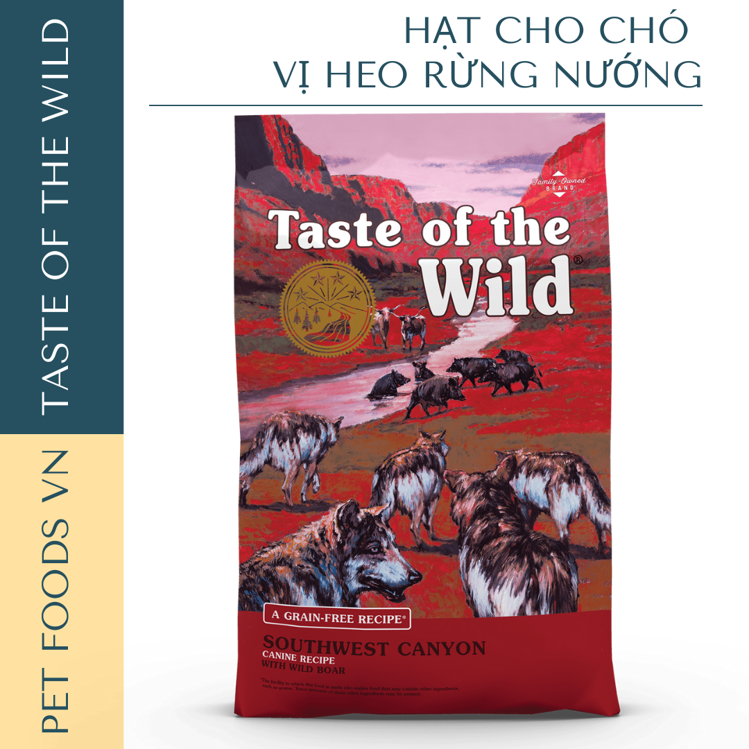 Hạt cho chó TASTE OF THE WILD Southwest Canyon vị Heo Nướng