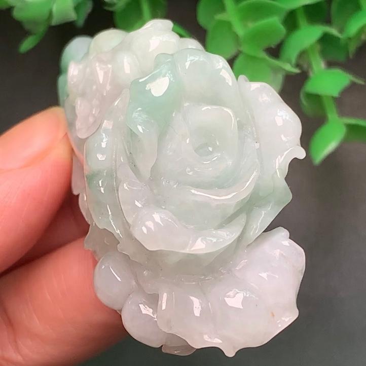 Mặt củ cải - của cải trắng phong thủy ngọc cẩm thạch/Ngọc phỉ thúy tự nhiên cao cấp