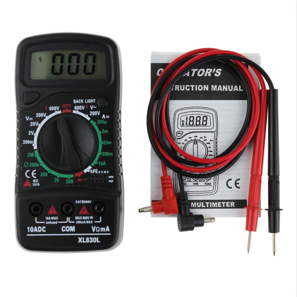 Digital LCD Multimeter Voltmeter Ammeter Ohmmeter Tester DC/AC Voltage Black