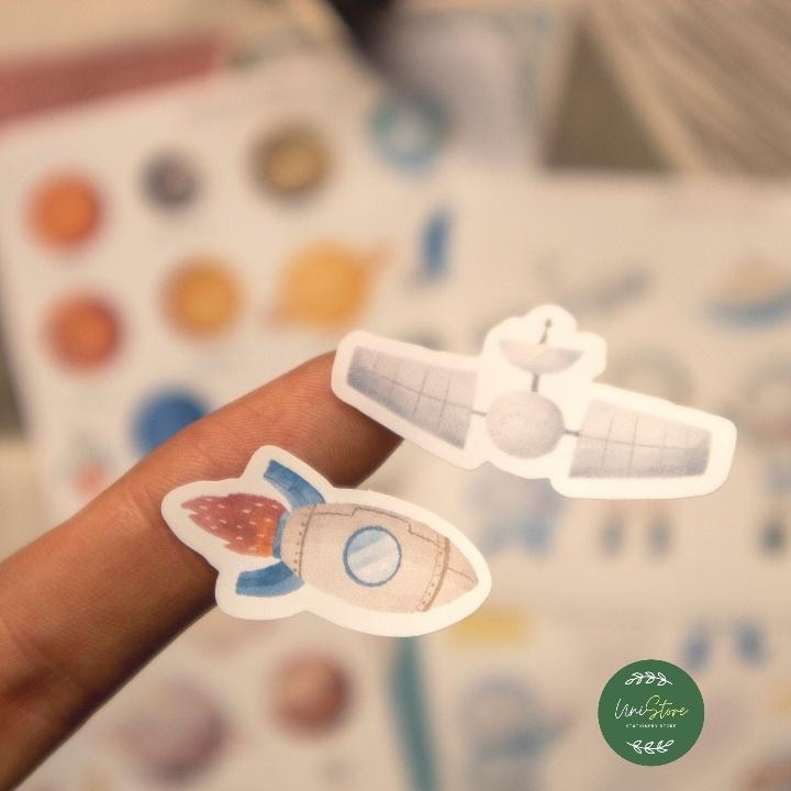 Sticker thiết kế - sticker sheet little astronaut - trang trí sổ tay, nhật kí bullet journal