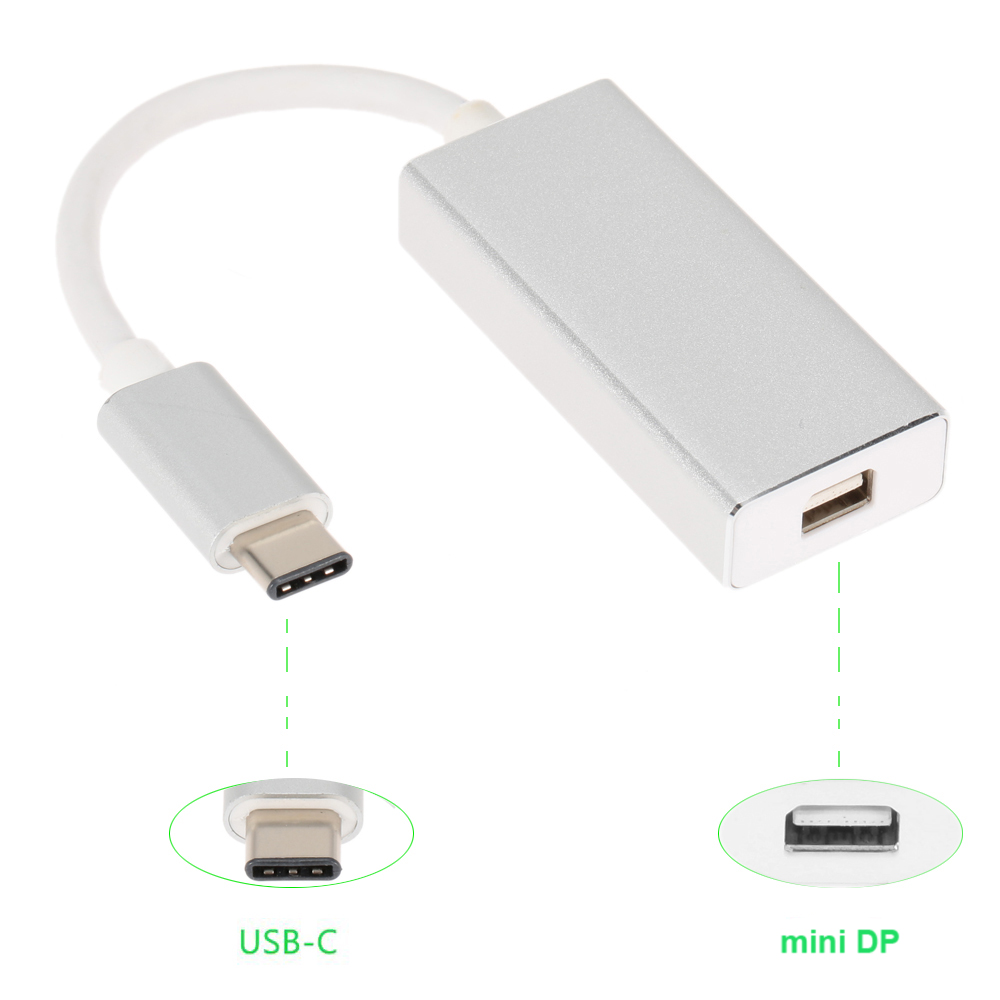 Bộ Chuyển Đổi USB 3.1 Loại C Sang Displayport MDP Mini Dp 1080p HDTV Cho Macbook 12 Mới