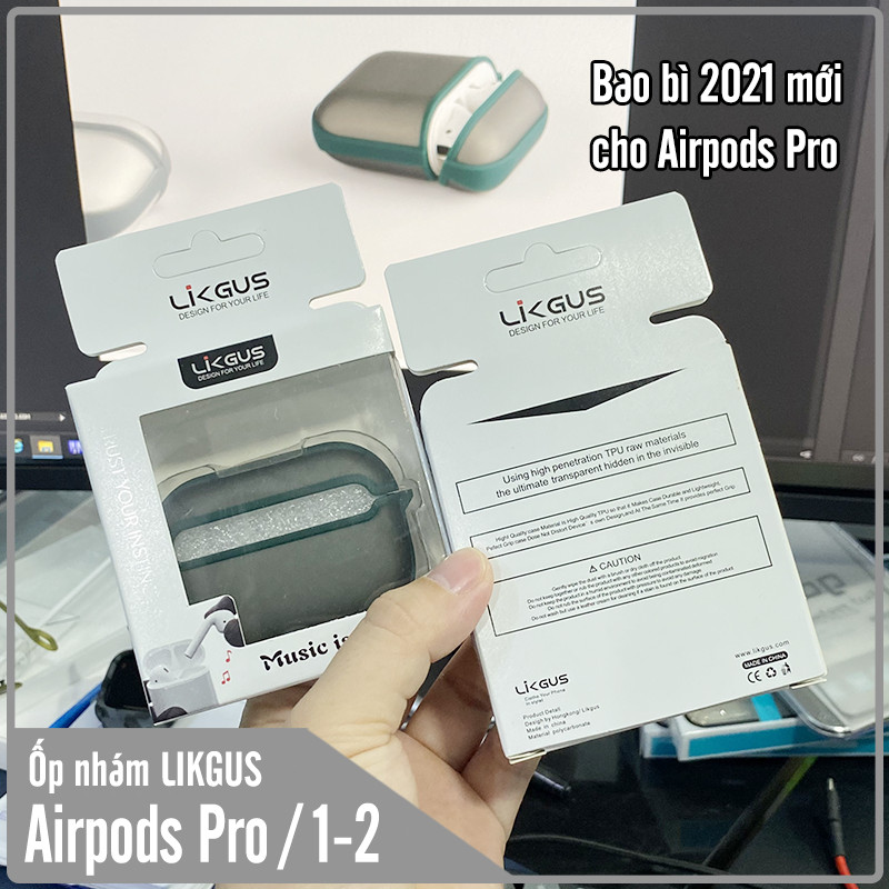 Case Likgus nhám viền màu cho Airpods Pro - Hàng Nhập Khẩu