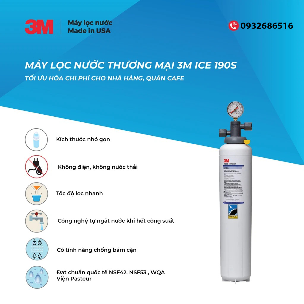 MÁY LỌC NƯỚC 3M ICE190S