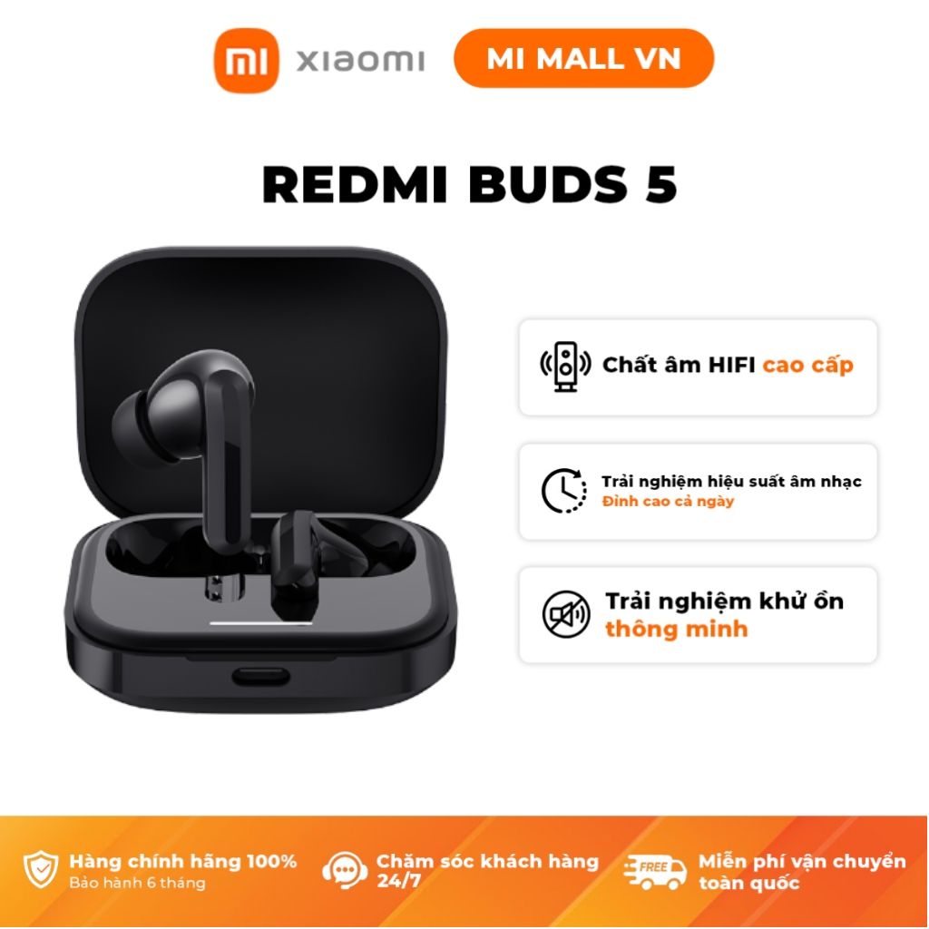 Tai Nghe Bluetooth Chống Ồn Xiaomi Redmi Buds 5 - Hàng Chính Hãng