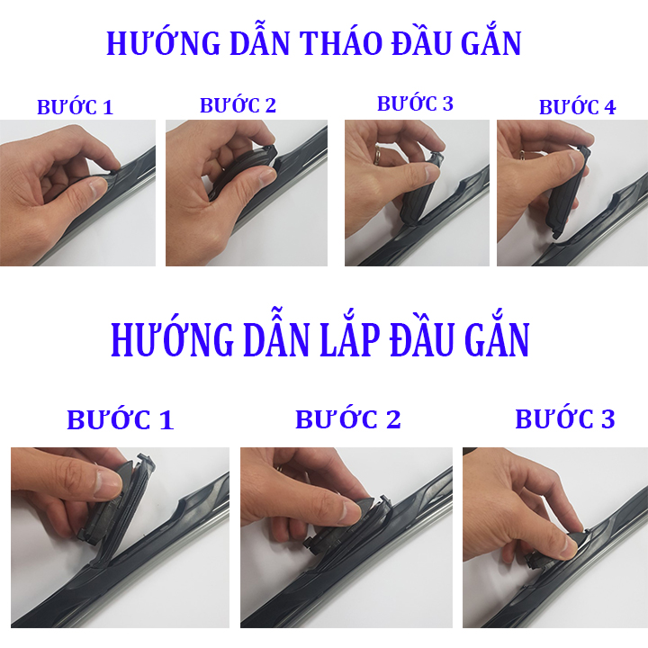 Bộ 2 thanh gạt nước mưa ô tô Nano mềm cao cấp dành cho xe Kia: Morning-K3-Cerato-Forte-Carens-Rio-Sorento-Sedona-Rondo