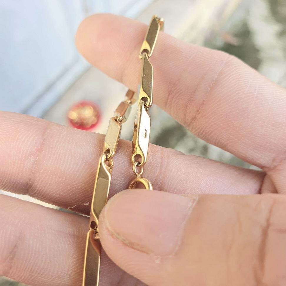Dây Chuyền Nam Trúc Trơn Titanium Cao Cấp Nhẹ Không Phai Màu- Mang lâu dài không đen