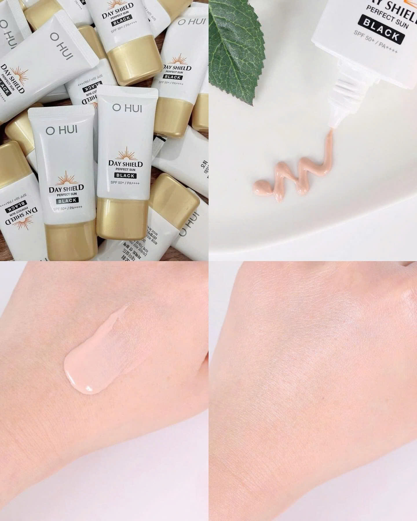 Kem Chống Nắng Trang Điểm Ohui Day Shield Perfect Sun Black SPF50+/PA++++ 30ml tách set