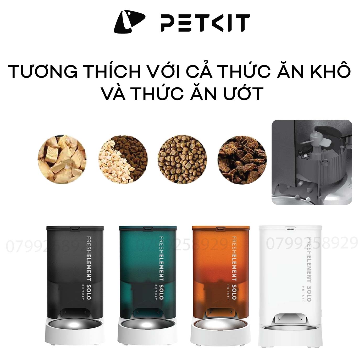 Máy Cho Ăn Tự Động, Máy Nhả Hạt Cho Mèo PETKIT FRESH ELEMENT SOLO - Máy cho ăn thông minh Petkit Solo