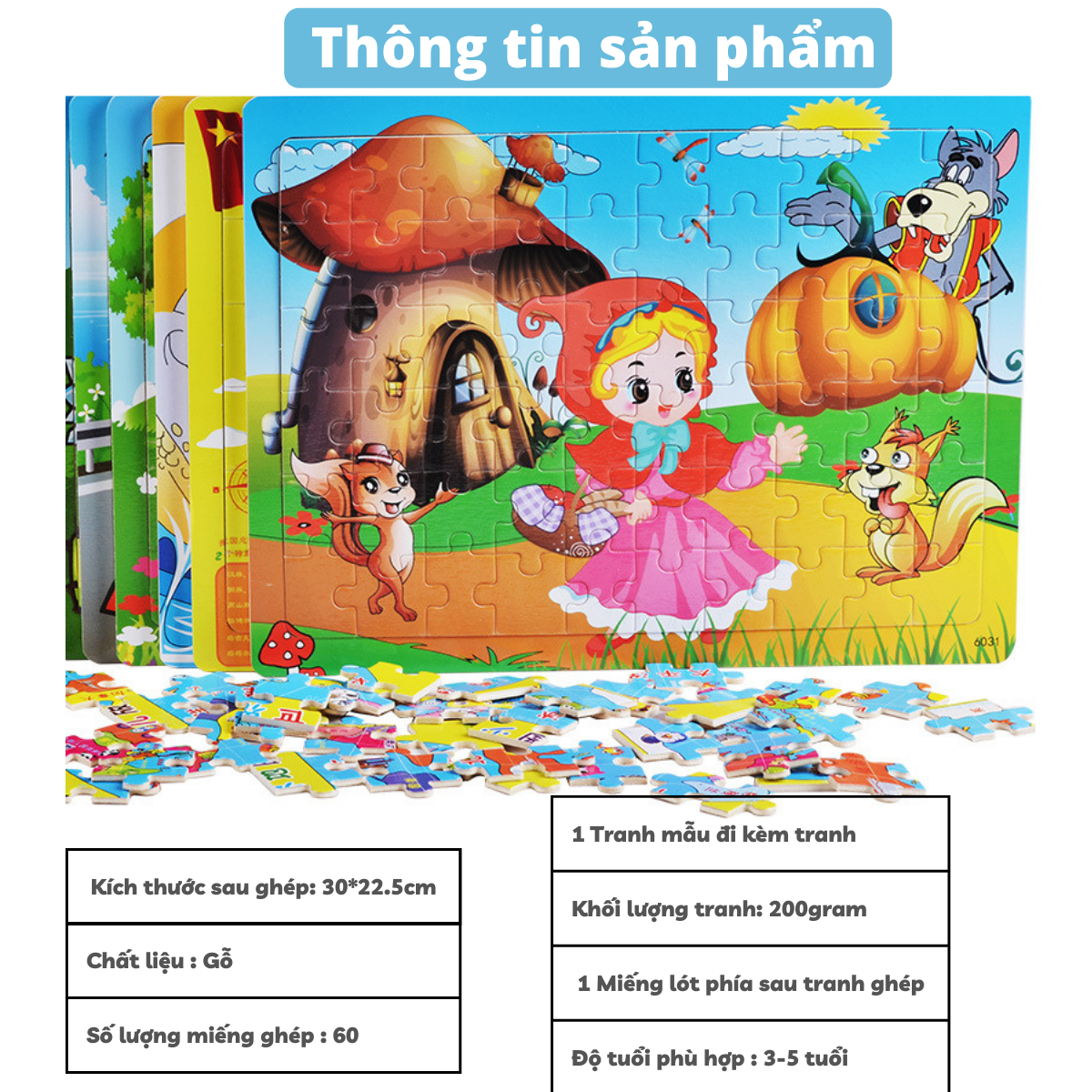 Tranh ghép hình 60 mảnh gỗ cho bé/Đồ Chơi Gỗ Cho Bé/Jigsaw Puzzle 60 Mảnh Ghép/Puzzle gỗ, Đồ Chơi Ghép Hình Cho Bé/Tranh xếp hình gỗ cho bé/Tranh Ghép Hình Bằng Gỗ/Tranh Xếp Hình Cho Bé Từ 3 tuổi/Tranh Phát Triển Tư Duy