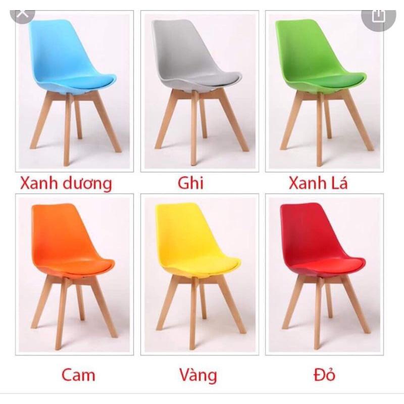 Bộ Bàn Ăn Eames 4 ghế đệm da