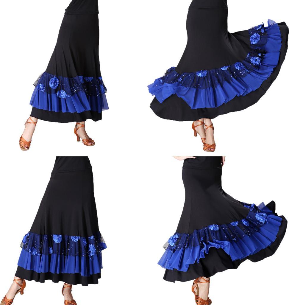Trang Phục Khiêu Vũ Flamenco Váy Dài Waltz Sequined