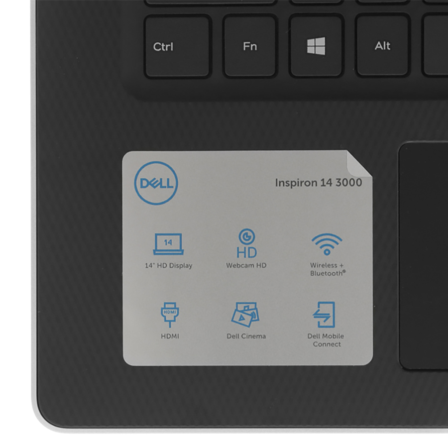 Laptop Dell Inspiron 3480 N4I5107W (Core i5-8265U/ 4GB DDR4 2666MHz/ 1TB 5400rpm/ 14 HD/ Win10) - Hàng Chính Hãng