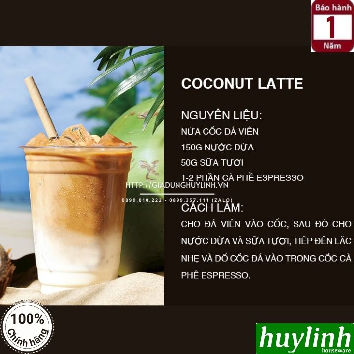Máy pha cà phê Espresso Tiross TS6213 - Tích hợp máy xay cafe - Hàng chính hãng