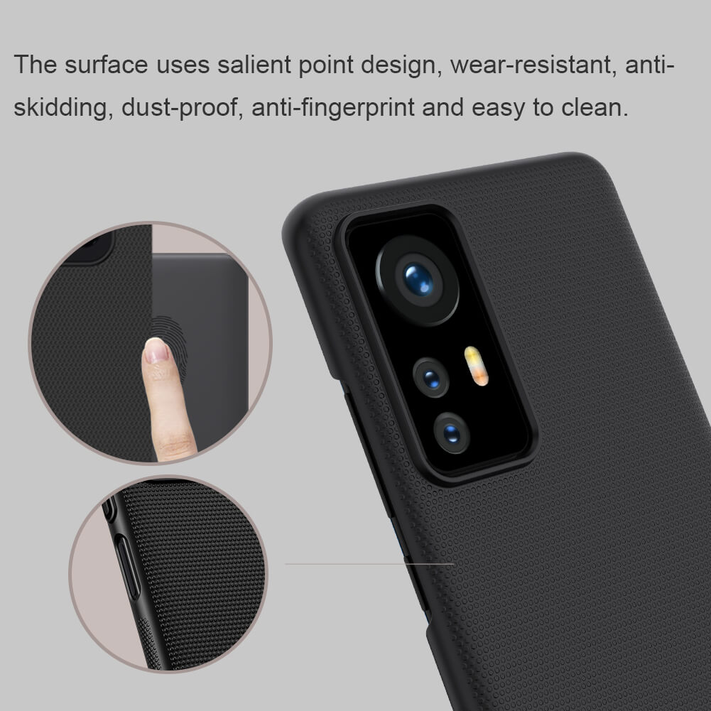 Ốp lưng Nillkin cho Xiaomi 12/12X/12S lưng cứng, sần Hàng nhập khẩu