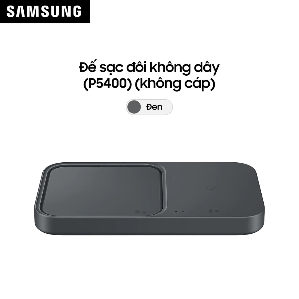 Đế sạc đôi không dây Samsung 15W (kèm củ 25W và cáp USB-C) EP-P5400 - Hàng Chính Hãng