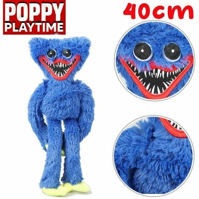 Gấu bông Huggy Wuggy siêu dễ thương – Nhiều mầu - Size 40 cm – Quà tặng thú nhồi bông nhân vật hoạt hình Poppy Playtime – Gối ôm cho bé ngủ ngon