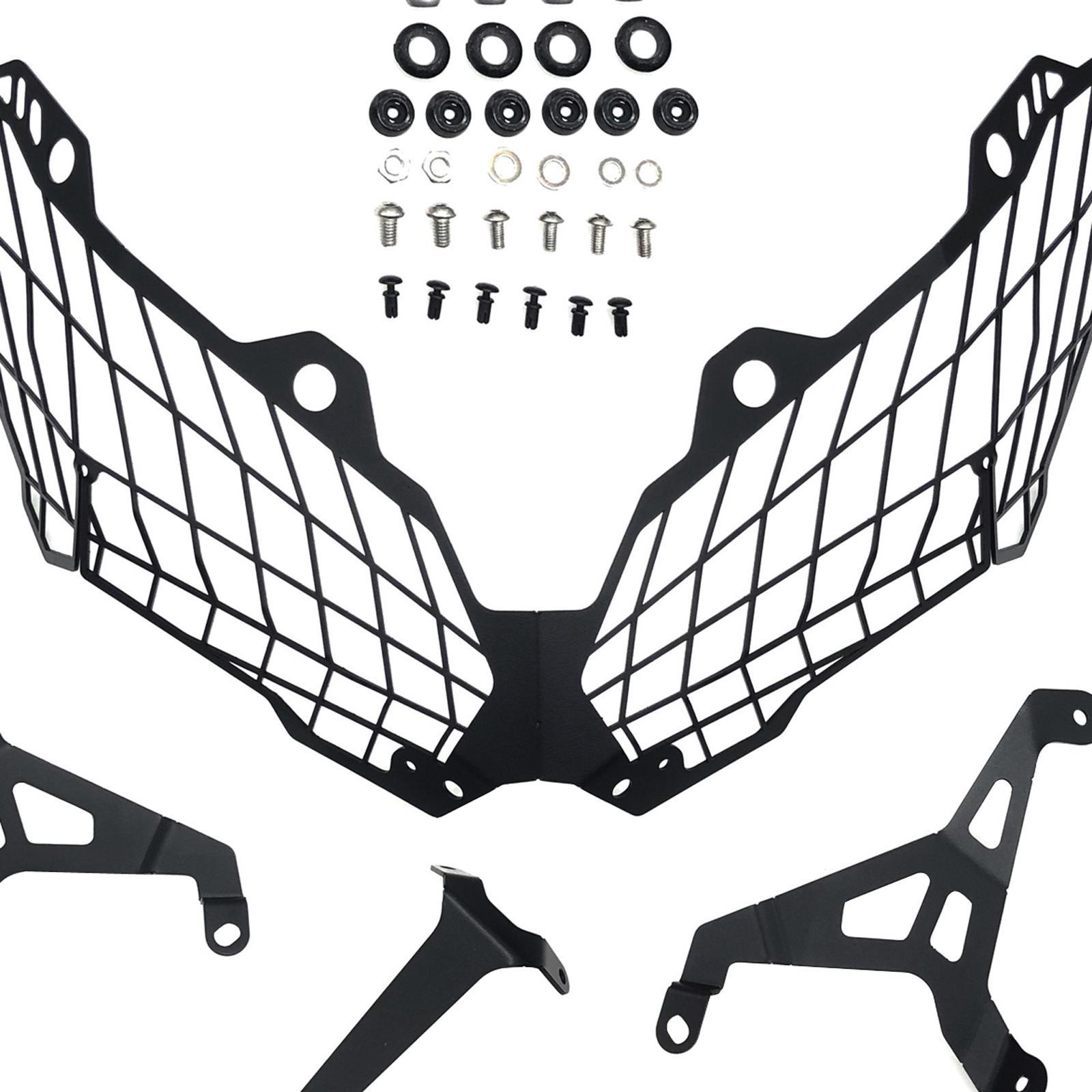 Headlight Mesh Grill, Motorbike Headlight Protector Guard, Motorcycle Front Headlight Grille Guard for VERSYS650 Parts Replacement