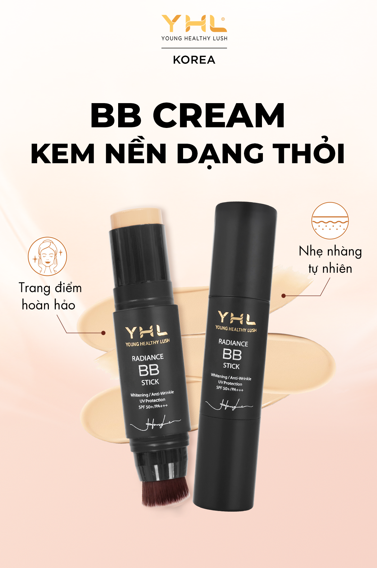 Kem nền trang điểm dạng thỏi YHL BB Cream 14g Hàn Quốc