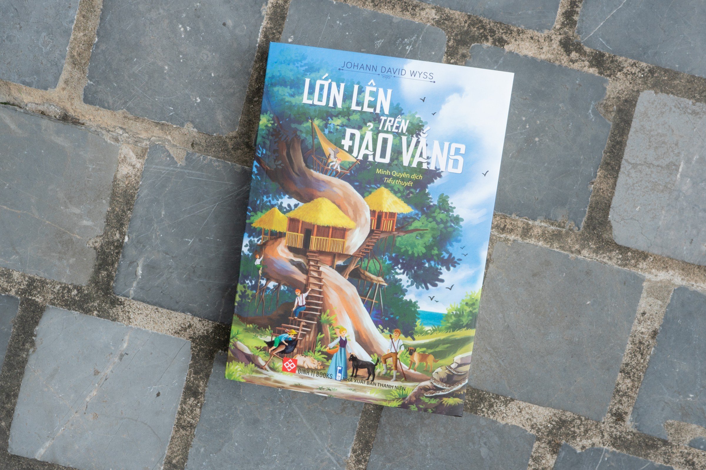 Sách - Lớn lên trên đảo vắng - Cuộc phưu lưu kịch tính của gia đình Robinson - Đinh Tị Books