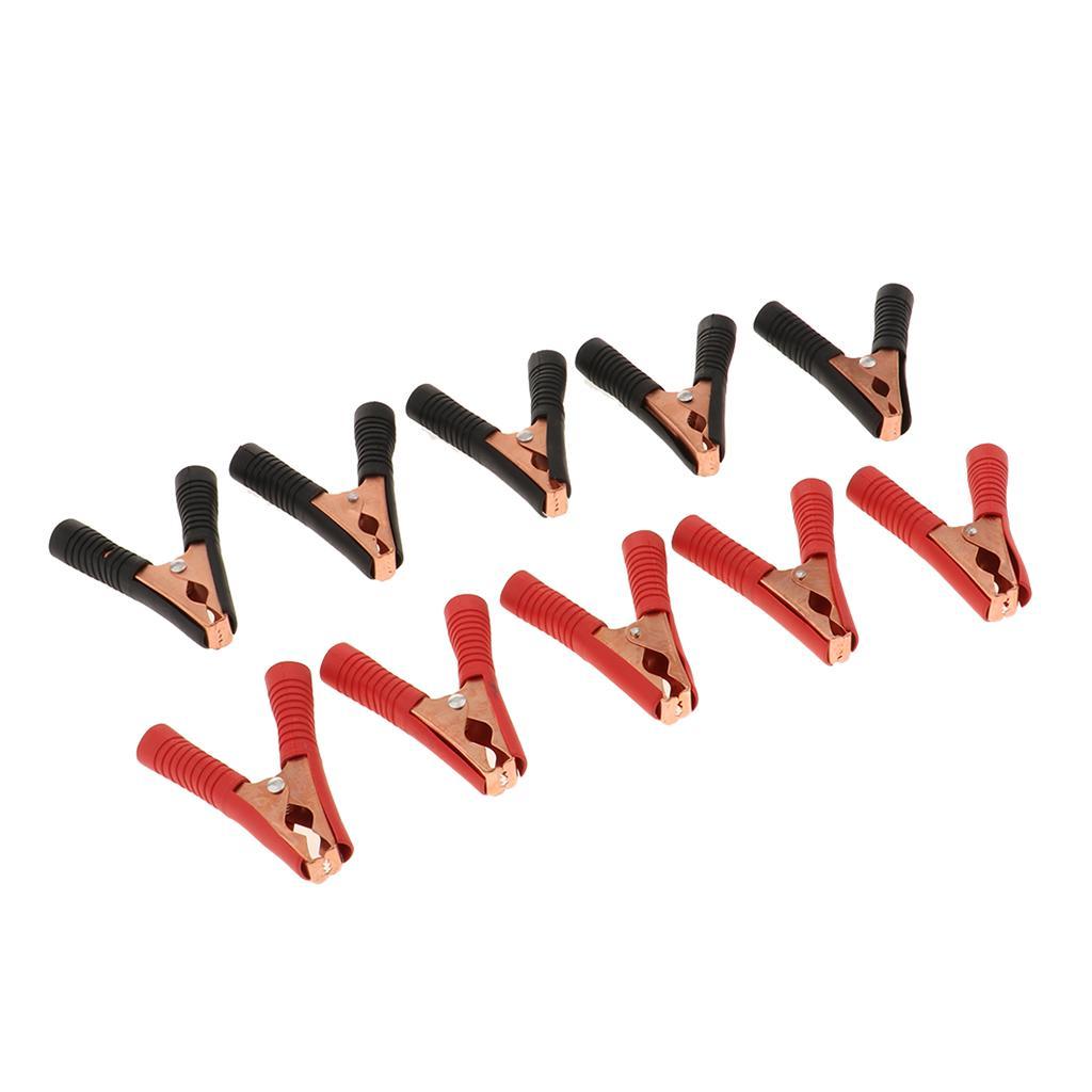 10pcs Car Alligator Clips Battery Clamps Crocodile Clip 100a Red Black