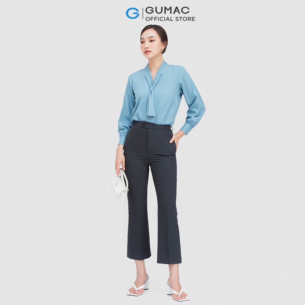 Quần tây nữ GUMAC QC05021 ống loe thời trang công sở