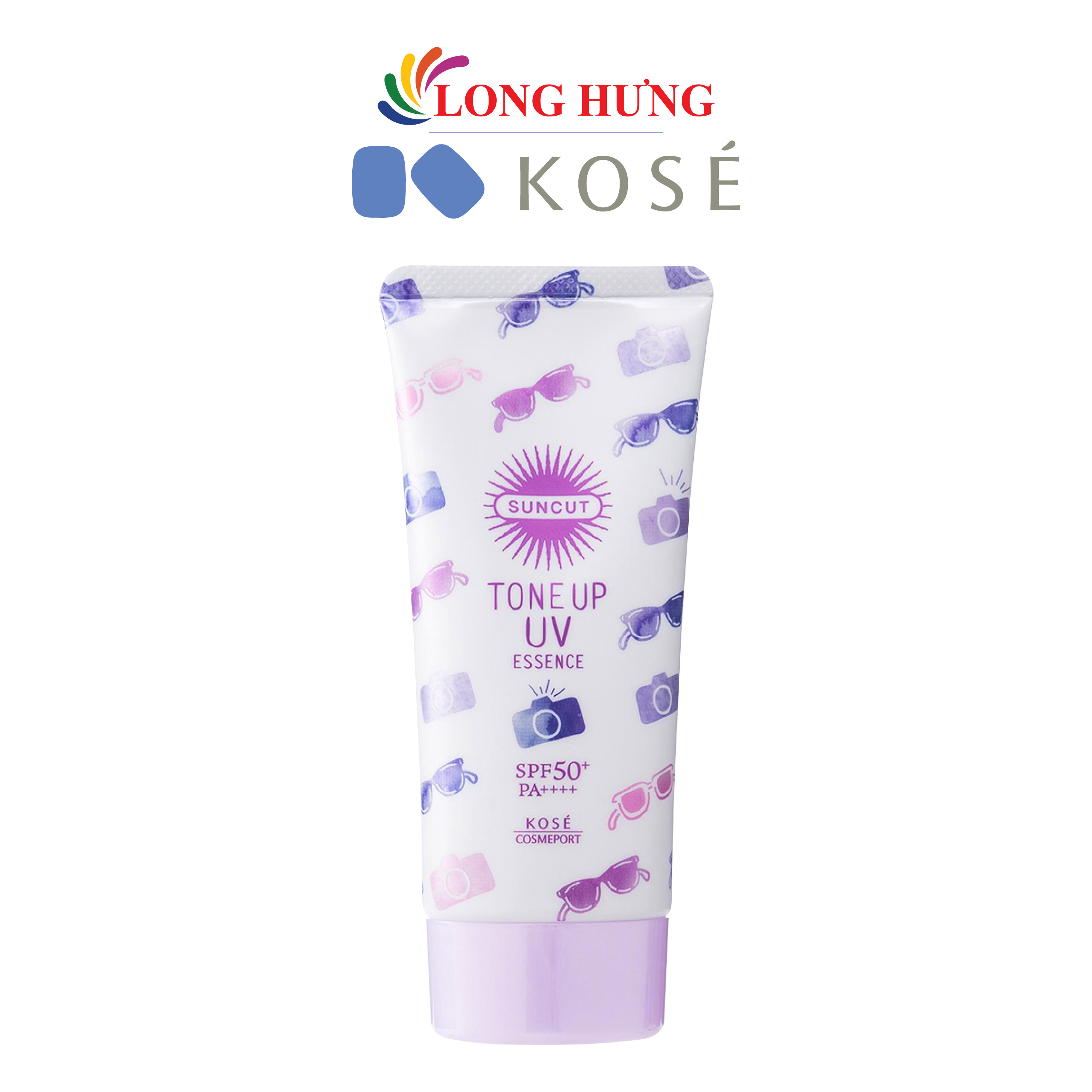 Kem chống nắng nâng tone Kosé Suncut Tone Up UV Essence Pink Flamingo SPF50+ PA++++ giúp bảo vệ da (80g) - Hàng chính hãng