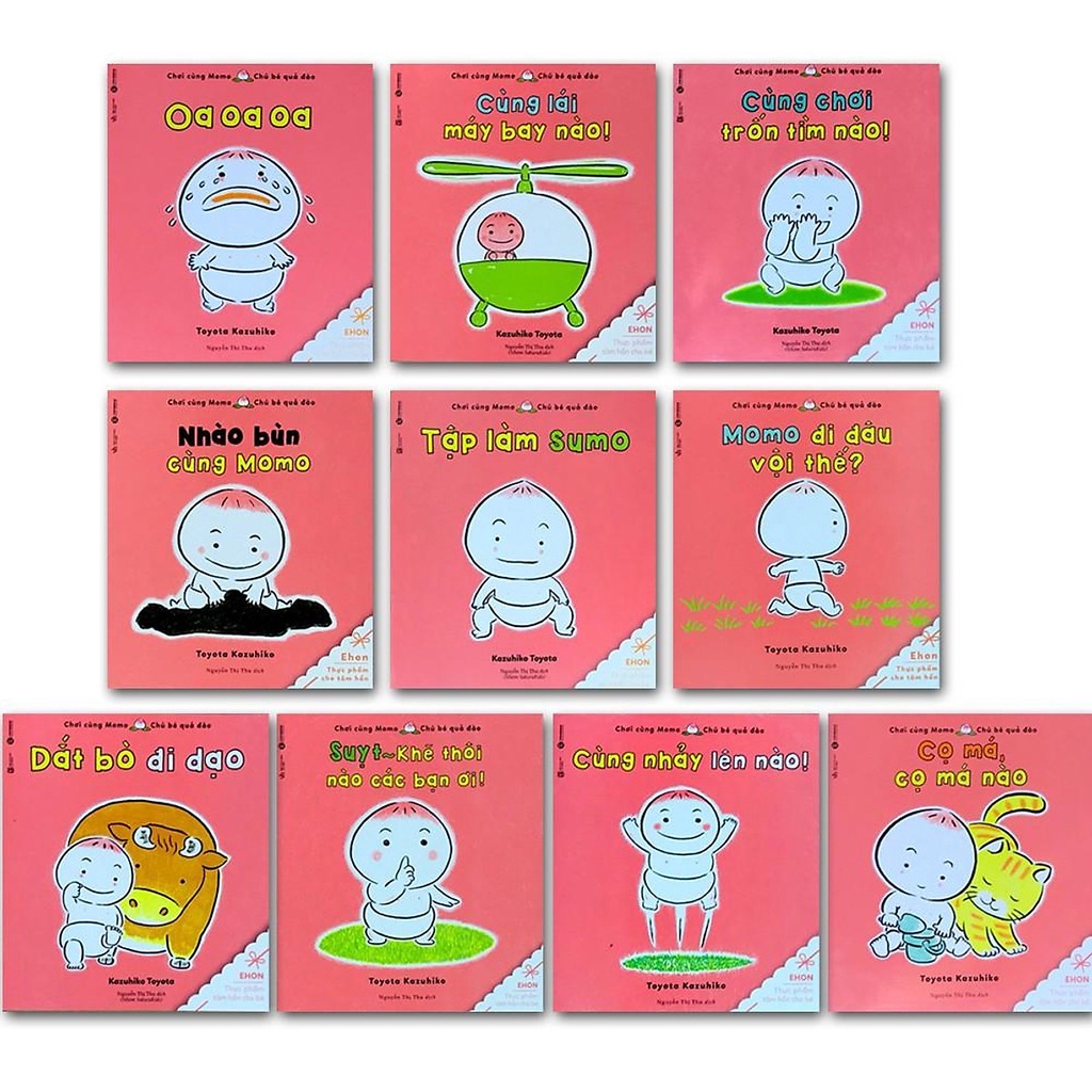 Sách - Ehon Nhật bản: Chơi cùng Momo - Chú bé quả đào (Trọn bộ 10 quyển)