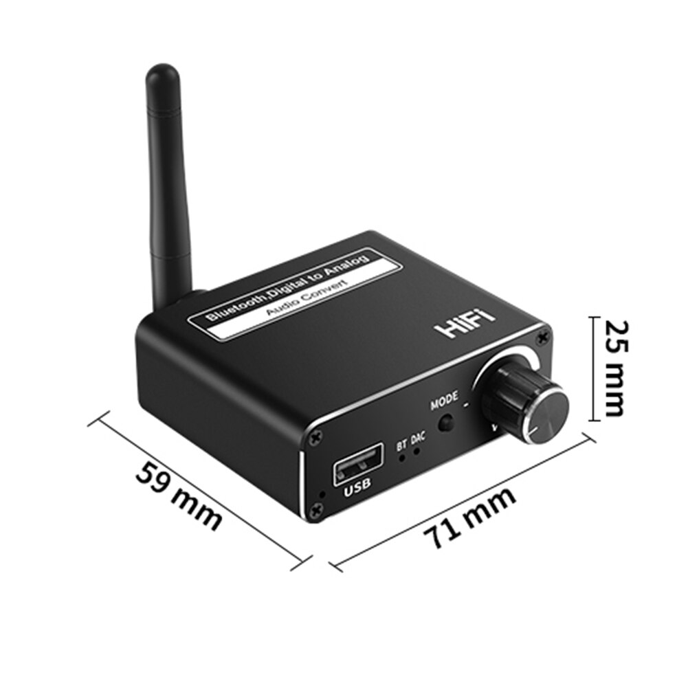 ROGTZ Bộ Chuyển Đổi Âm Thanh DAC HIFI Bluetooth D18 (Hỗ Trợ Cổng Optical) - Hàng Nhập Khẩu