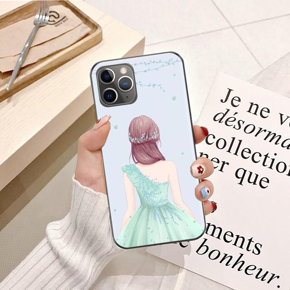 Ốp lưng dành cho iPhone 6Plus/6SPlus Silicon dẻo hình Phía Sau Cô Gái