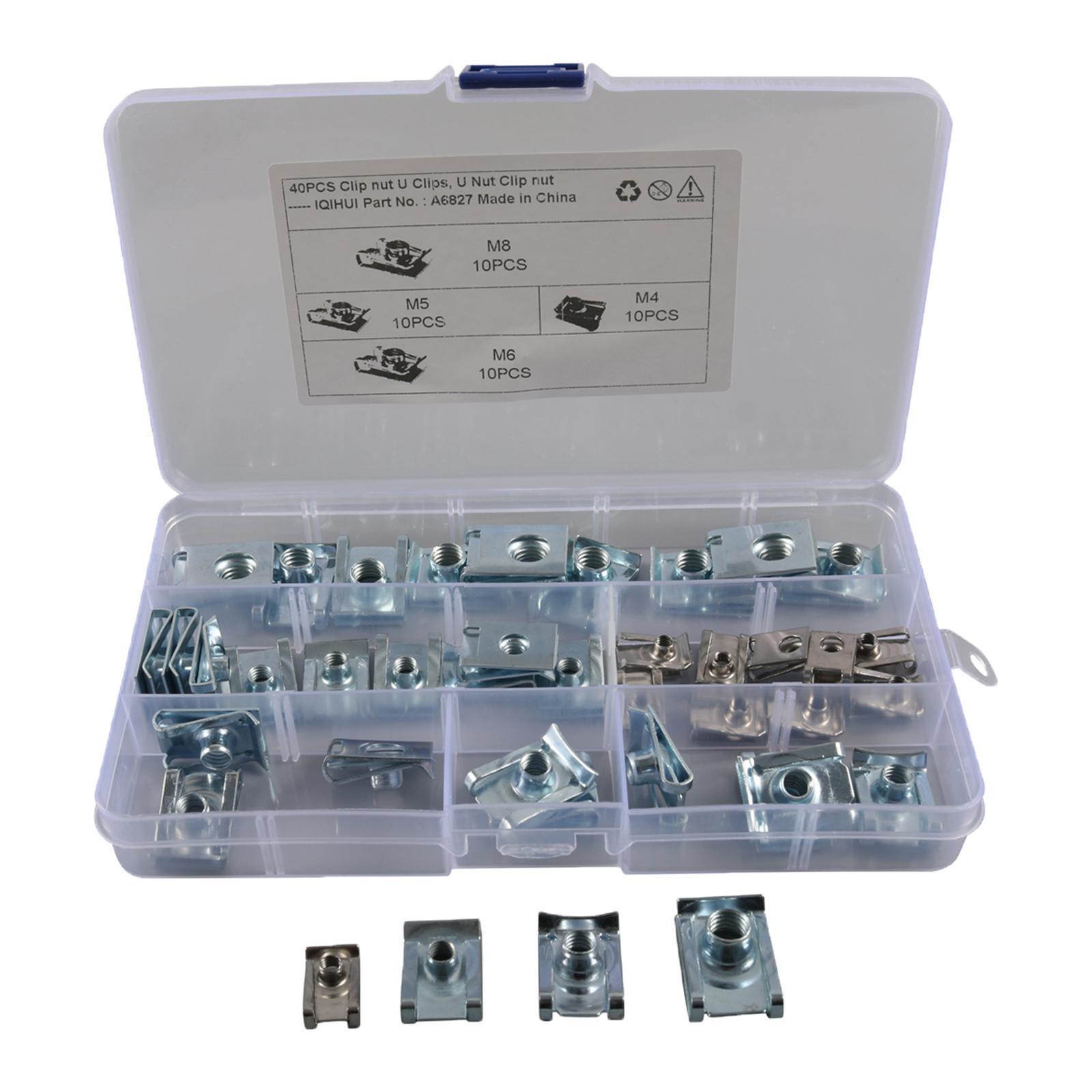 40Pcs Car   Screw Speed Fastener  Fairing Rivet Clips