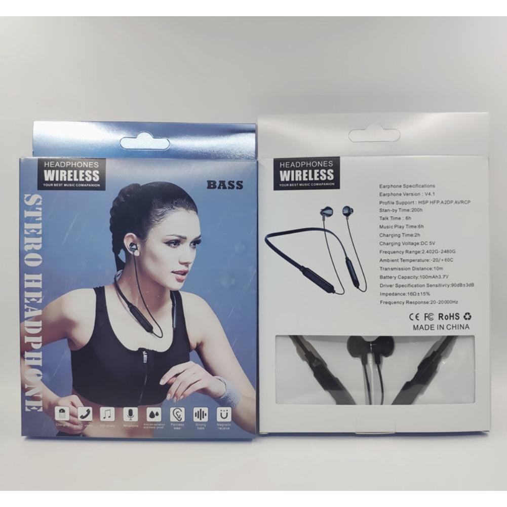 G02 Không Dây Bluetooth Tai Nghe Nhạc Điện Thoại Cổ Thể Thao Tai Nghe Nhét Tai Có Mic Cho iPhone Samsung Xiaomi ]