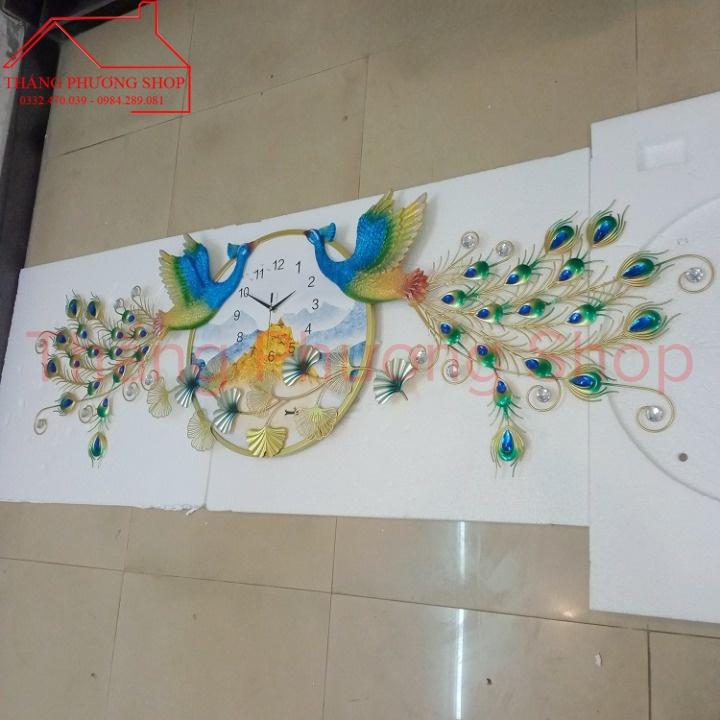 Đồng Hồ Trang Trí Chim Công Uyên Ương TP-078-1