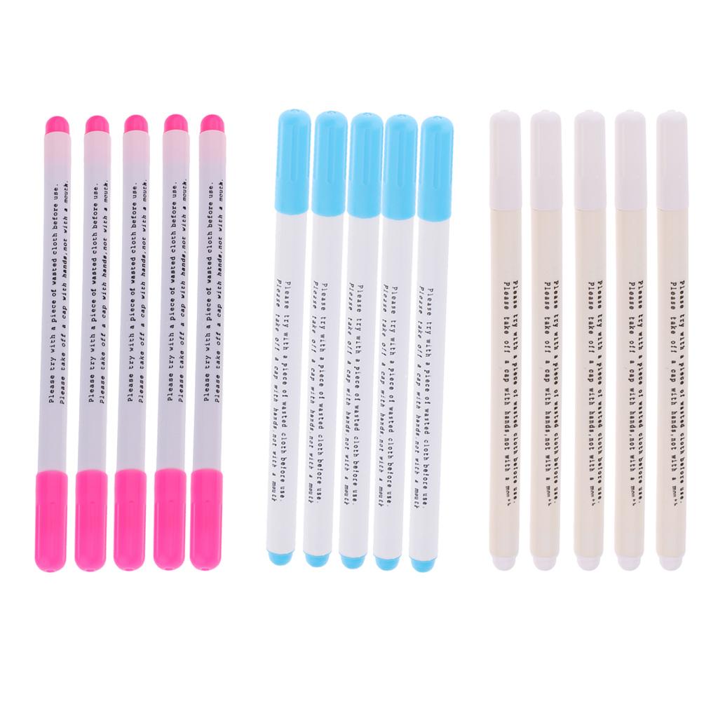 15 Pieces Water Erasable Pen Tailor Vanishing Marker Water Soluble Pen
