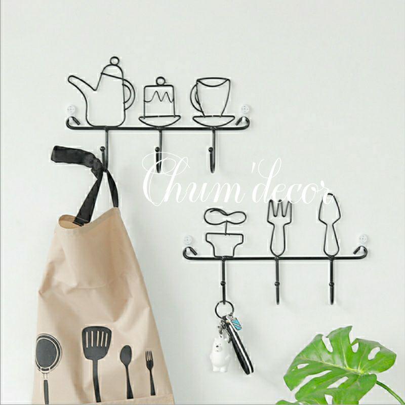 Bộ móc treo trang trí, decor phòng bếp