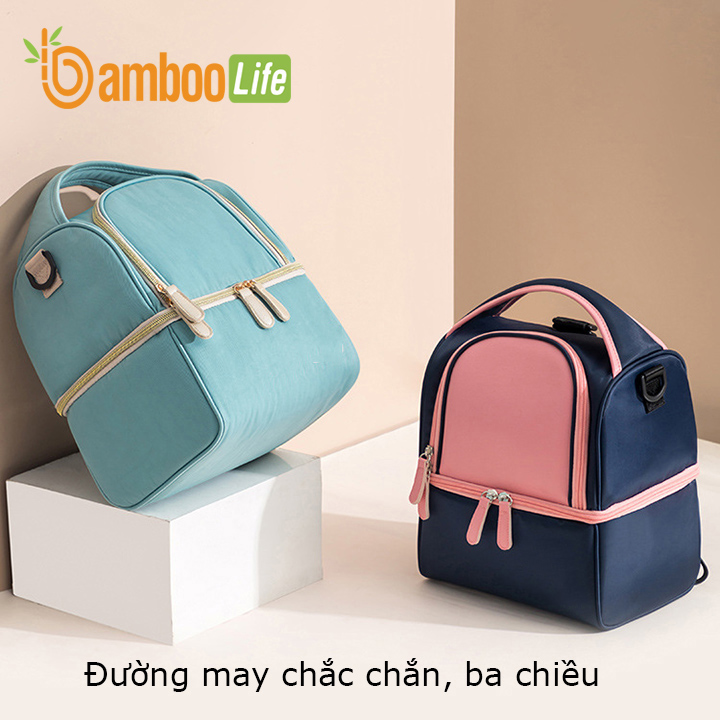 Balo bỉm sữa cho mẹ và bé giữ nhiệt Bamboo Life BL084 hàng chính hãng Túi đựng đồ bỉm sữa mẹ bé giữ nhiệt bảo quản sữa