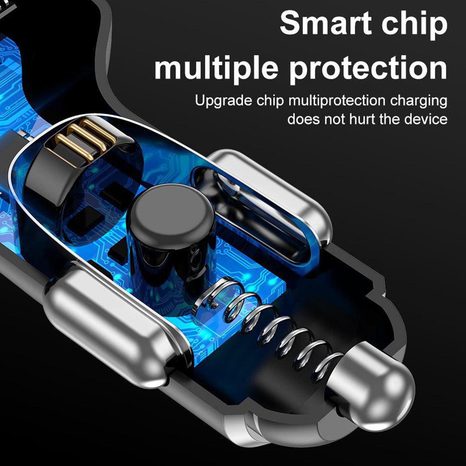 30W USB C Car Charger 2 USB QC 3.0 for 11 Pro Max Xs 8 plus