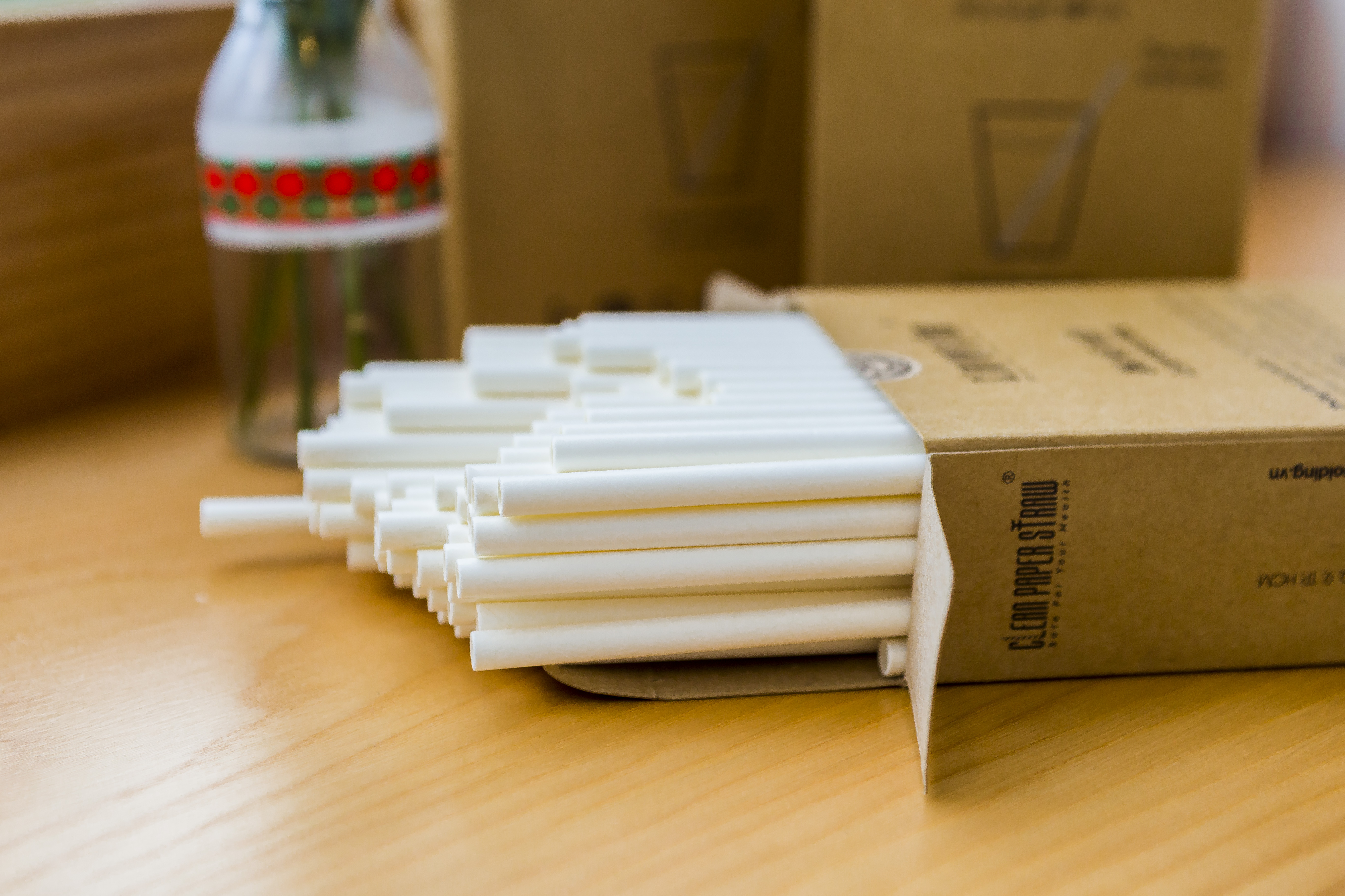 ống hút giấy cao cấp Clean Paper straw- thùng khoảng 3000 ống (8mm x 197mm)