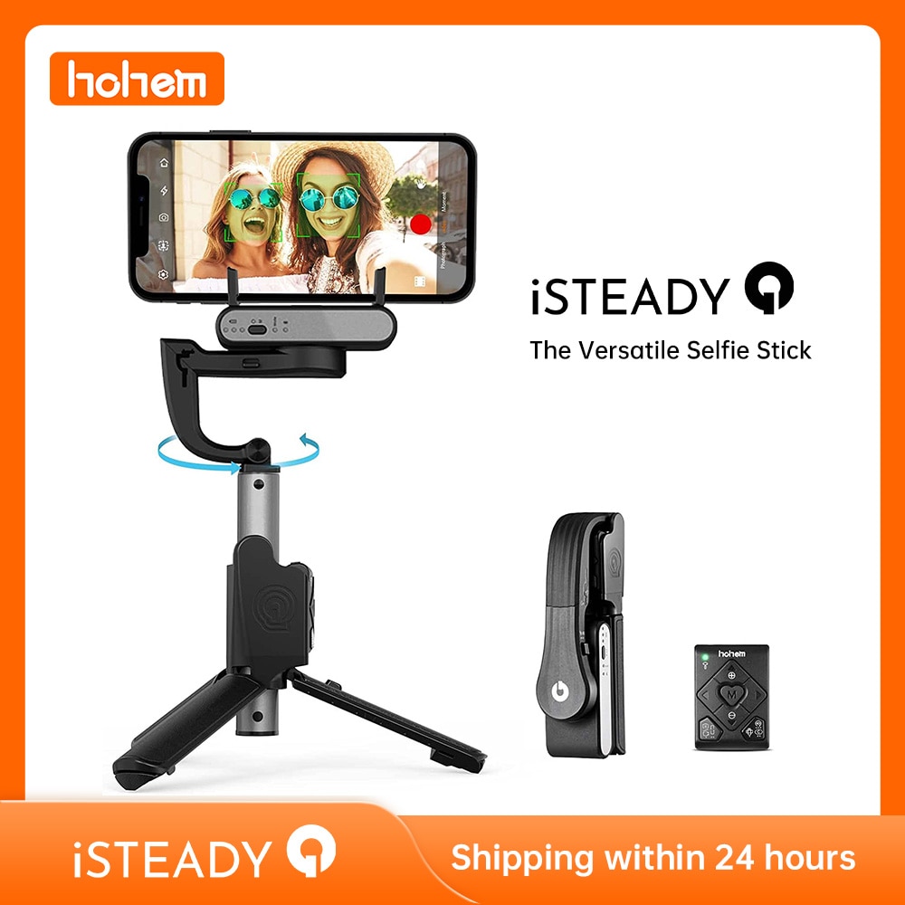 Gậy chống rung Gimbal Hohem iSteady Q - Tay cầm quay phim điện thoại theo dõi khuôn mặt và tự động cân bằng - Hàng chính hãng - Bảo hành 12 tháng