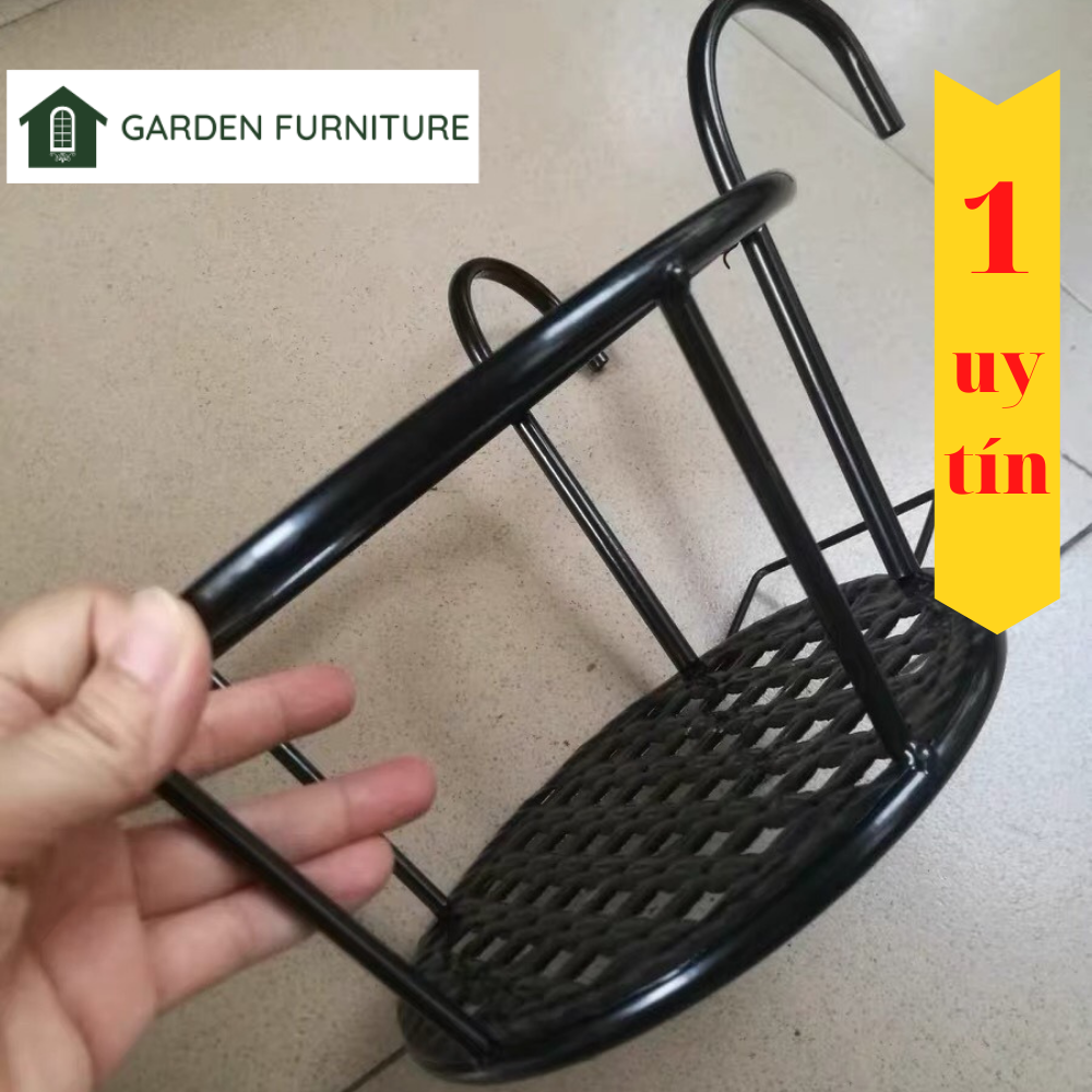 Chậu treo ban công, kệ hoa treo ban công , kệ sắt treo tường, giá đỡ chậu hoa nhỏ gọn, tiện lợi, bền