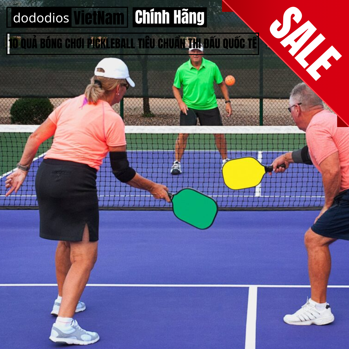 Bóng Pickleball 40 Lỗ phù hợp chơi ngoài trời, tập luyện màu sắc bắt mắt, độ nảy tiêu chuẩn, Banh Pickleball