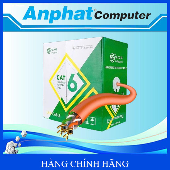 Cáp Mạng VELLY GOOD 305M CAT6 UTP 23AWG CCA 0. 57mm Màu Cam – Hàng Chính Hãng