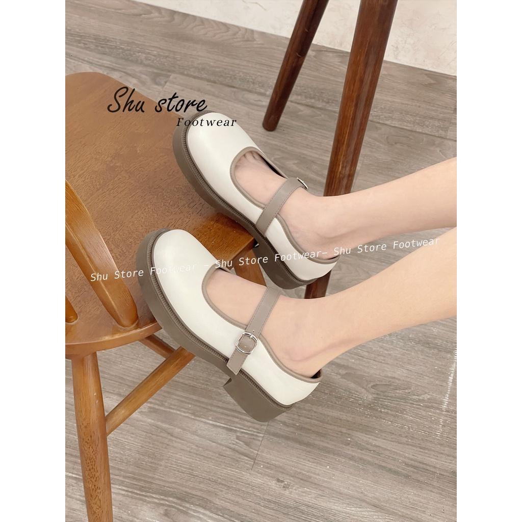 Giày búp bê quai ngang khoá gài đế cao 5 phân mẫu mới hottrend 2023