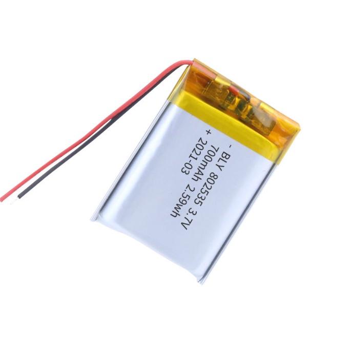 Pin sạc Polymer 802535 3.7v 700mah Cho tai nghe,loa Mp3 MP4 MP5 GPS PSP Bluetooth hàng mới