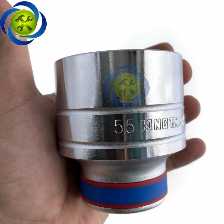 Tuýp 55mm loại 3/4 Kingtony 633555M loại ngắn 6 cạnh màu trắng