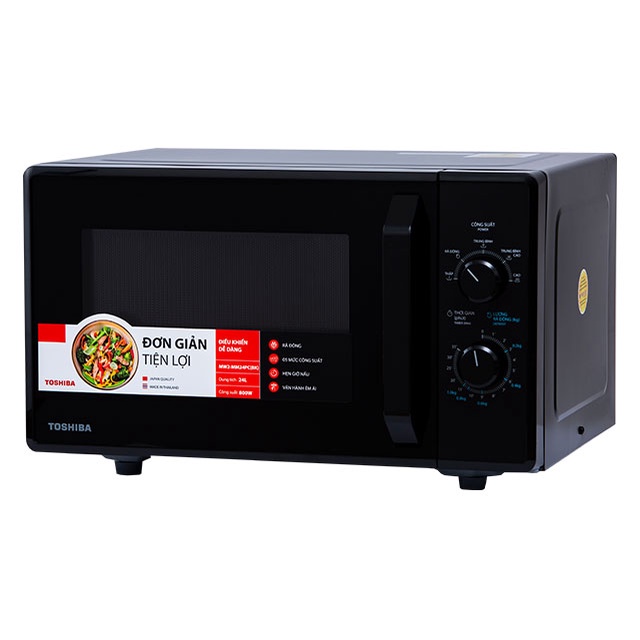 Lò vi sóng Toshiba 24PC-  Dung tích 24 lít - microwave - loại lò vi sóng cơ - Sản xuất tại Thái Lan - Hàng chính hãng