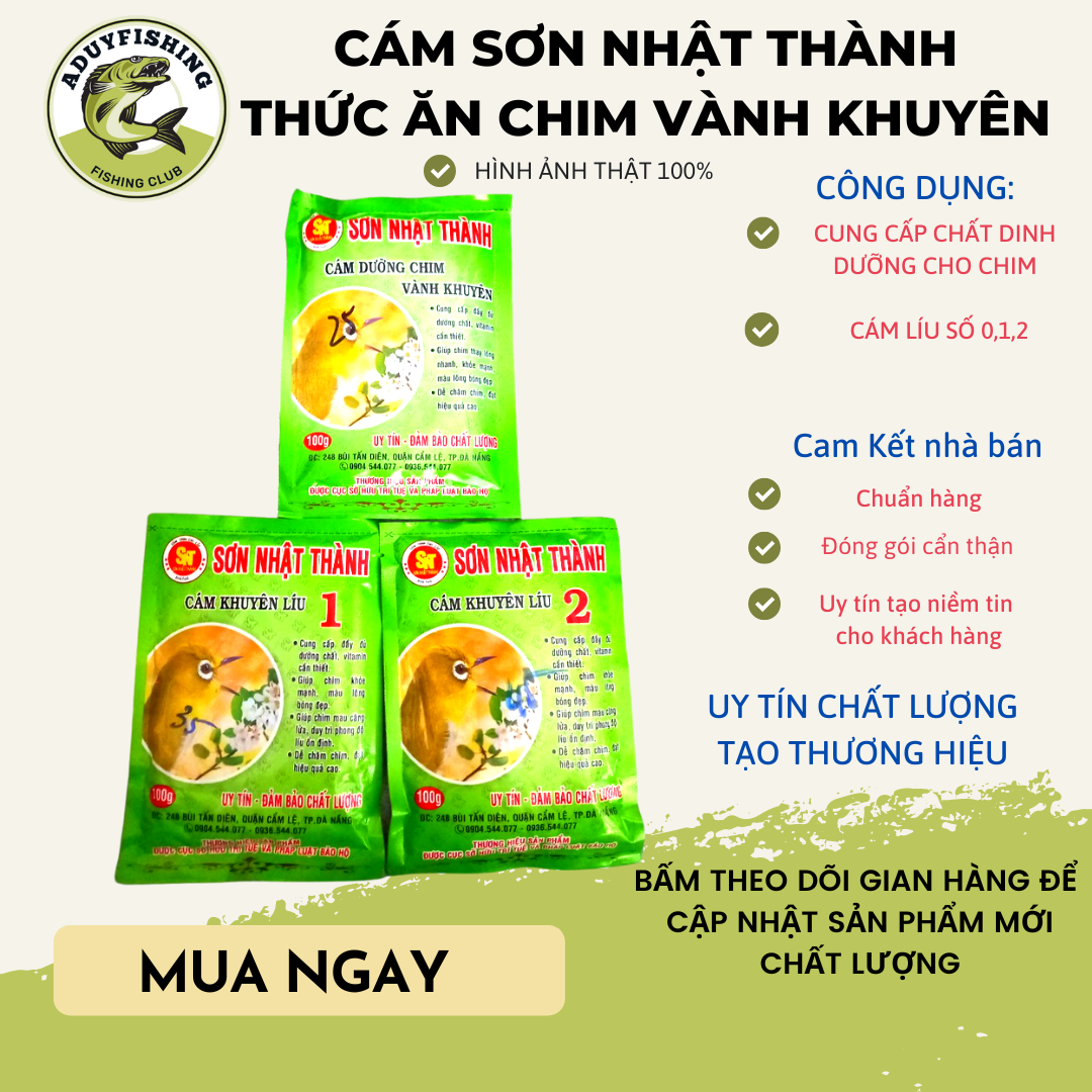 Cám Vành Khuyên Sơn Nhật Thành (Dưỡng/Số 1/Số 2) 100gr - Thức Ăn Chim Khuyên Cao Cấp